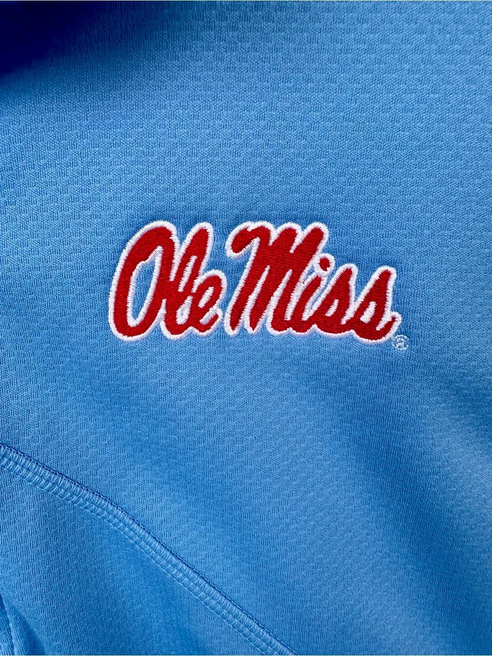 Nike Light Blue Ole Miss Quarter-Zip Sweatshirt